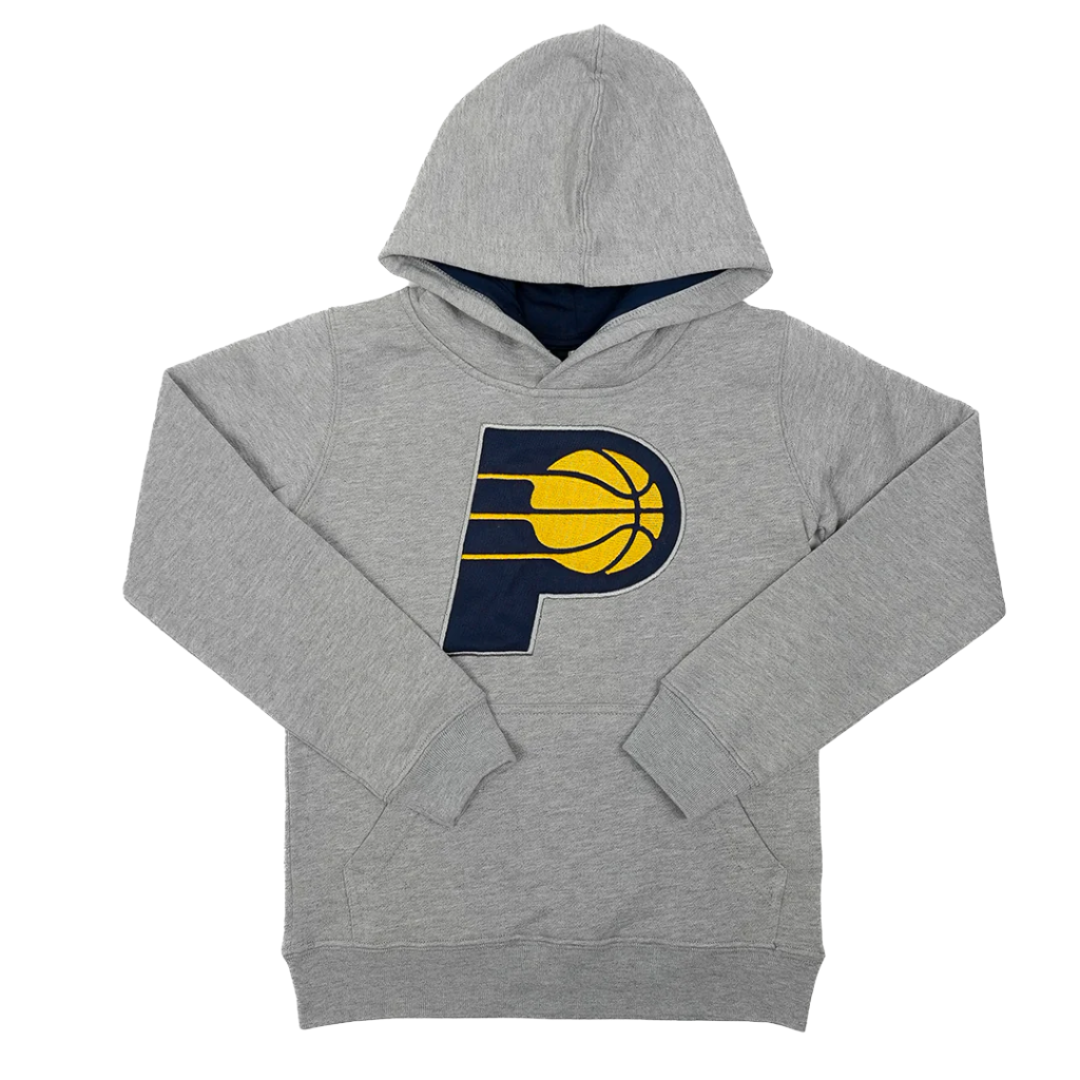 Youth Indiana Pacers Prime Hooded Sweatshirt in Grey by Nike