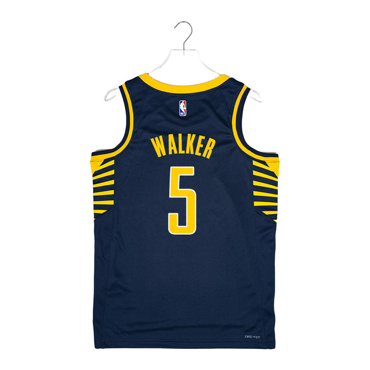 Adult Indiana Pacers #5 Jarace Walker Icon Swingman Jersey by Nike In Blue - Back View