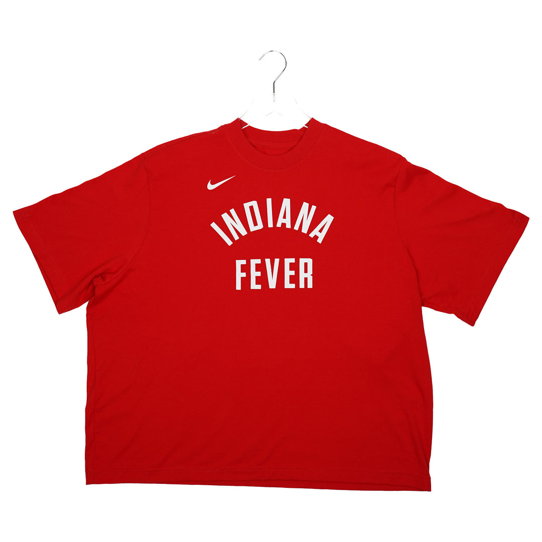 Women's Indiana Fever Wordmark Boxy T-shirt in Red by Nike - Front View