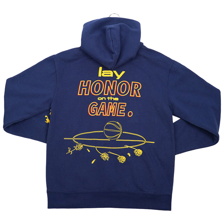 Adult Indiana Fever Honor In The Game Hooded Sweatshirt in Navy by Round 21 - Back View