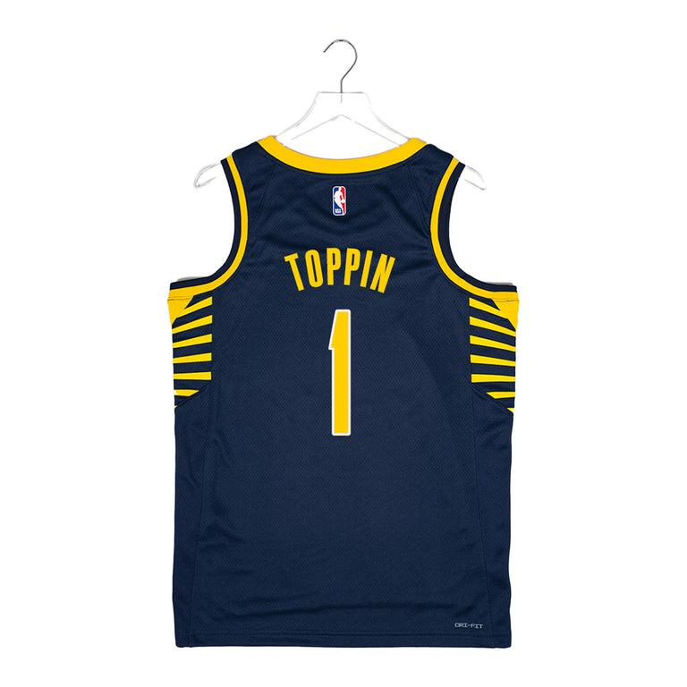 Adult Indiana Pacers #1 Obi Toppin Icon Swingman Jersey by Nike ...
