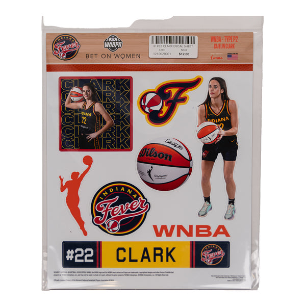 Indiana Fever Caitlin Clark #22 Decal Sheet in Navy by Wincraft In Multi-Color - Front View