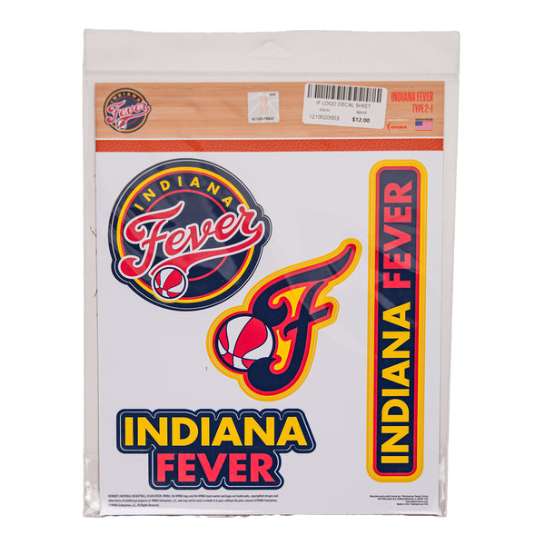 Indiana Fever Logo Decal Sheet by Wincraft - Front View