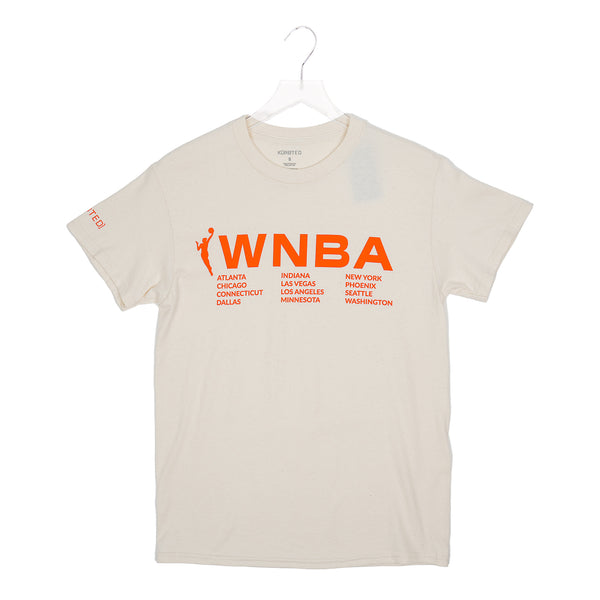 Adult Indiana Fever WNBA All-City T-shirt in Natural by KUR8TED - Front View 