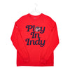 Adult Indiana Fever Play In Indy Long-Sleeve Shirt in Red by KUR8TED