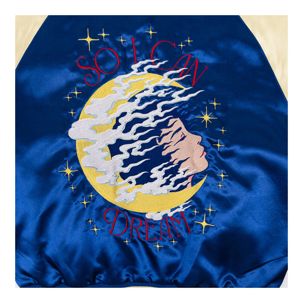 Adult NBA Asian Pacific Islander Dreamer Jacket in Royal by Authmade - Zoom View On Back