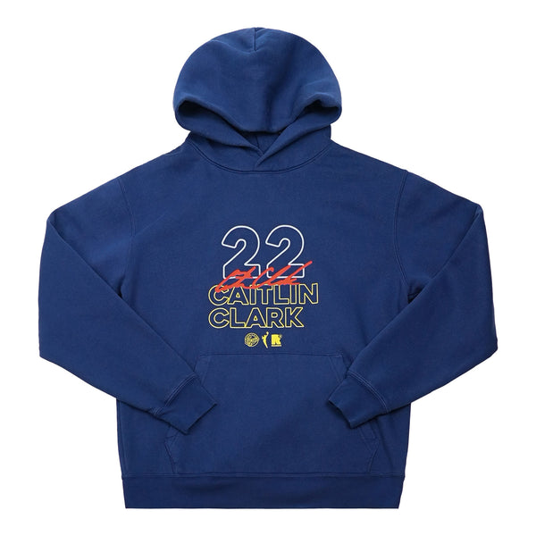 Adult Indiana Fever Caitlin Clark Franchise Hooded Sweatshirt in Navy by Round 21 - Front View