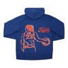 Adult Indiana Fever Caitlin Clark Franchise Hooded Sweatshirt in Navy by Round 21 - Back View