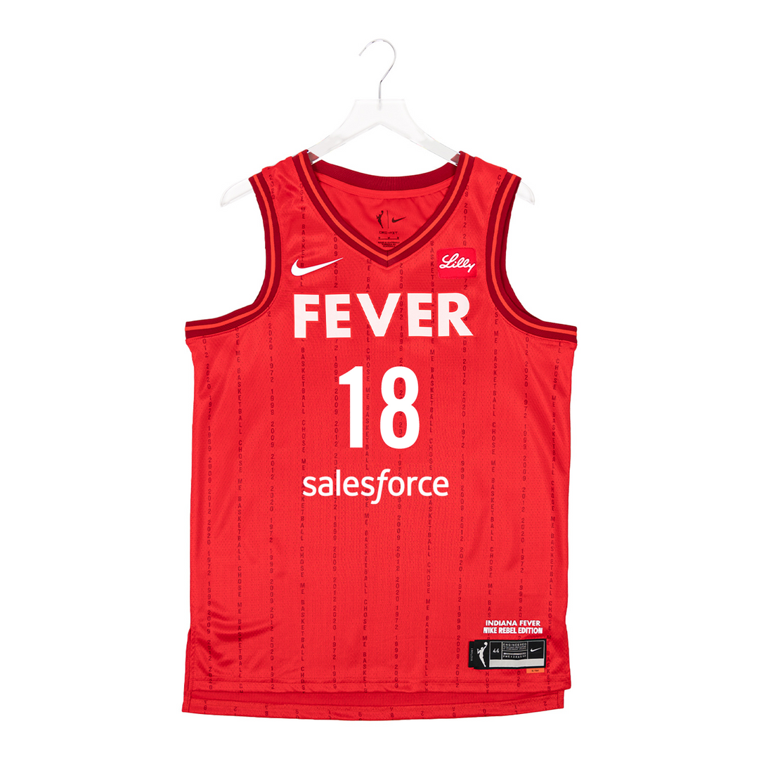 Adult Indiana Fever #18 Jaelyn Brown Rebel Swingman Jersey in Red by Nike