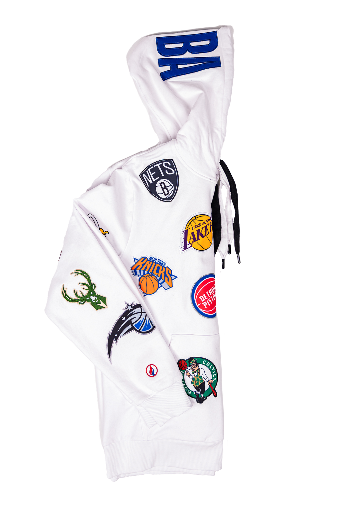 Adult Indiana Pacers NBA All Team Hooded Sweatshirt in White by FISLL Apparel