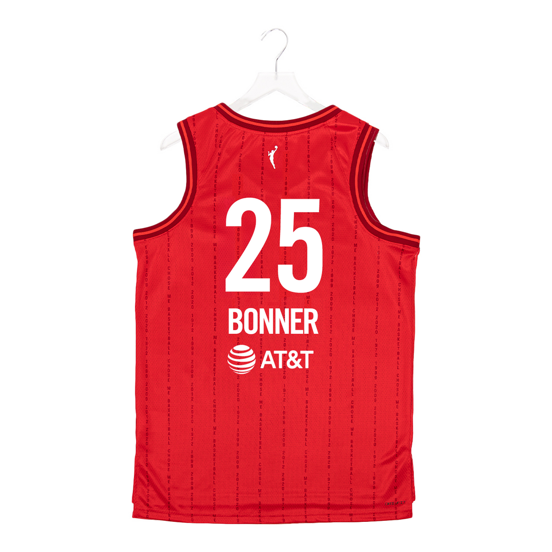 Adult Indiana Fever #25 DeWanna Bonner Rebel Swingman Jersey in Red by Nike