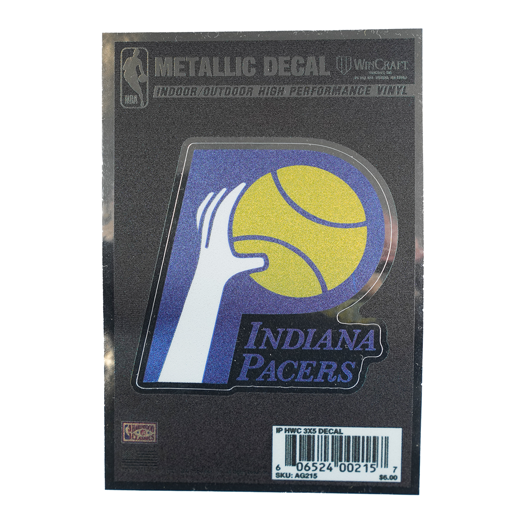 Indiana Pacers Hardwood Classics 3x5 Decal in Navy by Wincraft