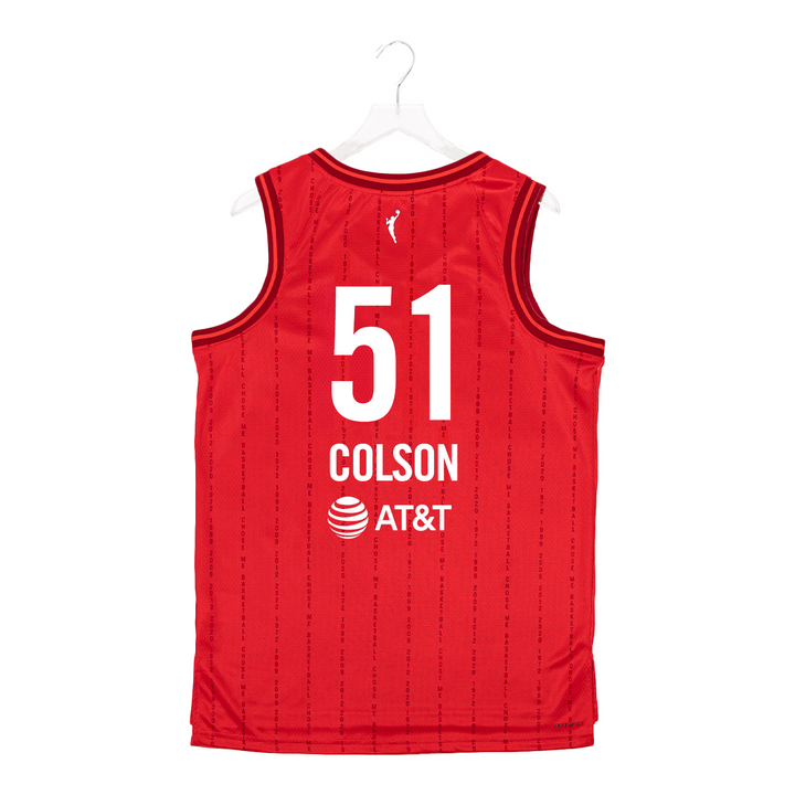 Adult Indiana Fever #51 Sydney Colson Rebel Swingman Jersey in Red by Nike