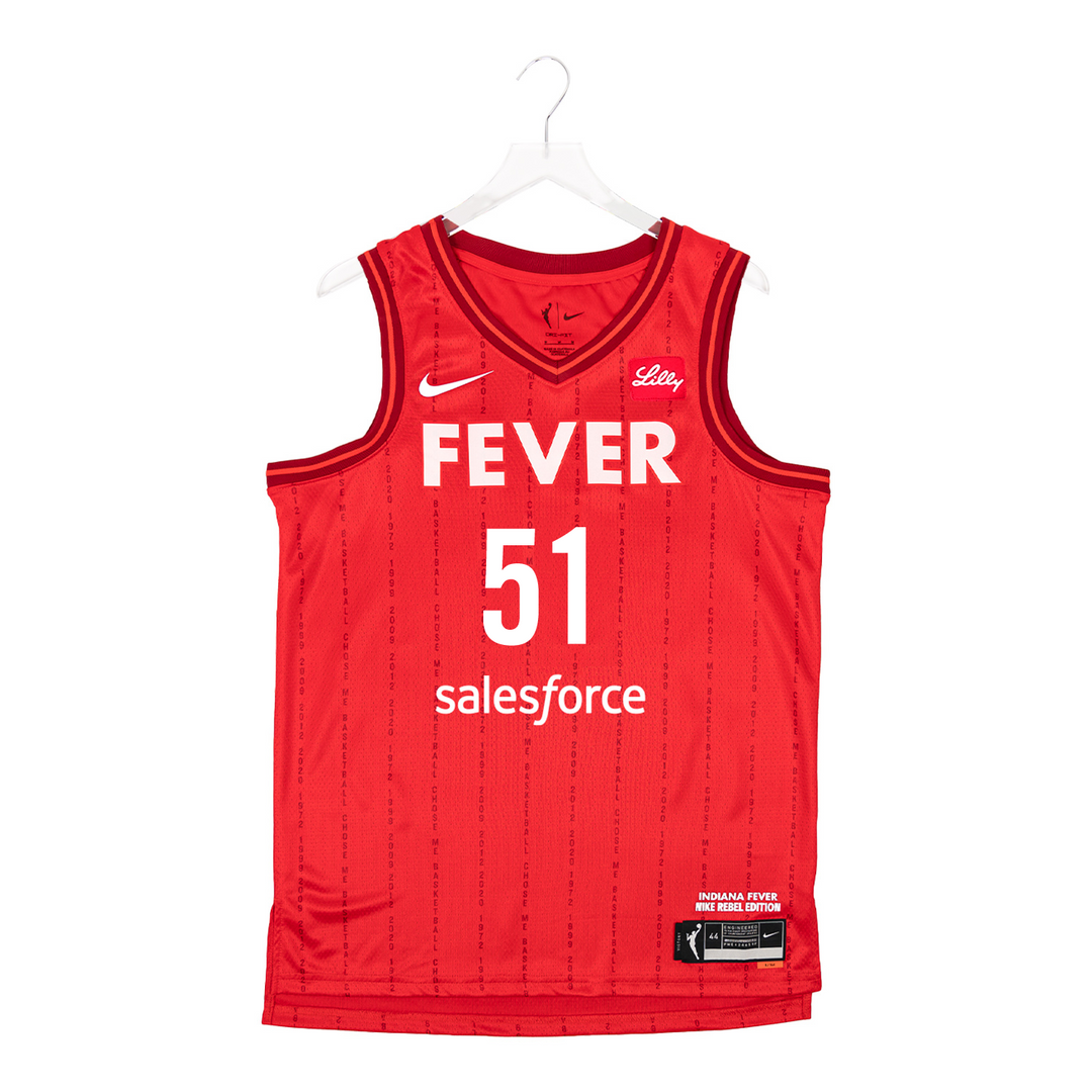 Adult Indiana Fever #51 Sydney Colson Rebel Swingman Jersey in Red by Nike