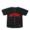 Adult Indiana Fever Baseball Jersey in Black by Playa Society - Front View