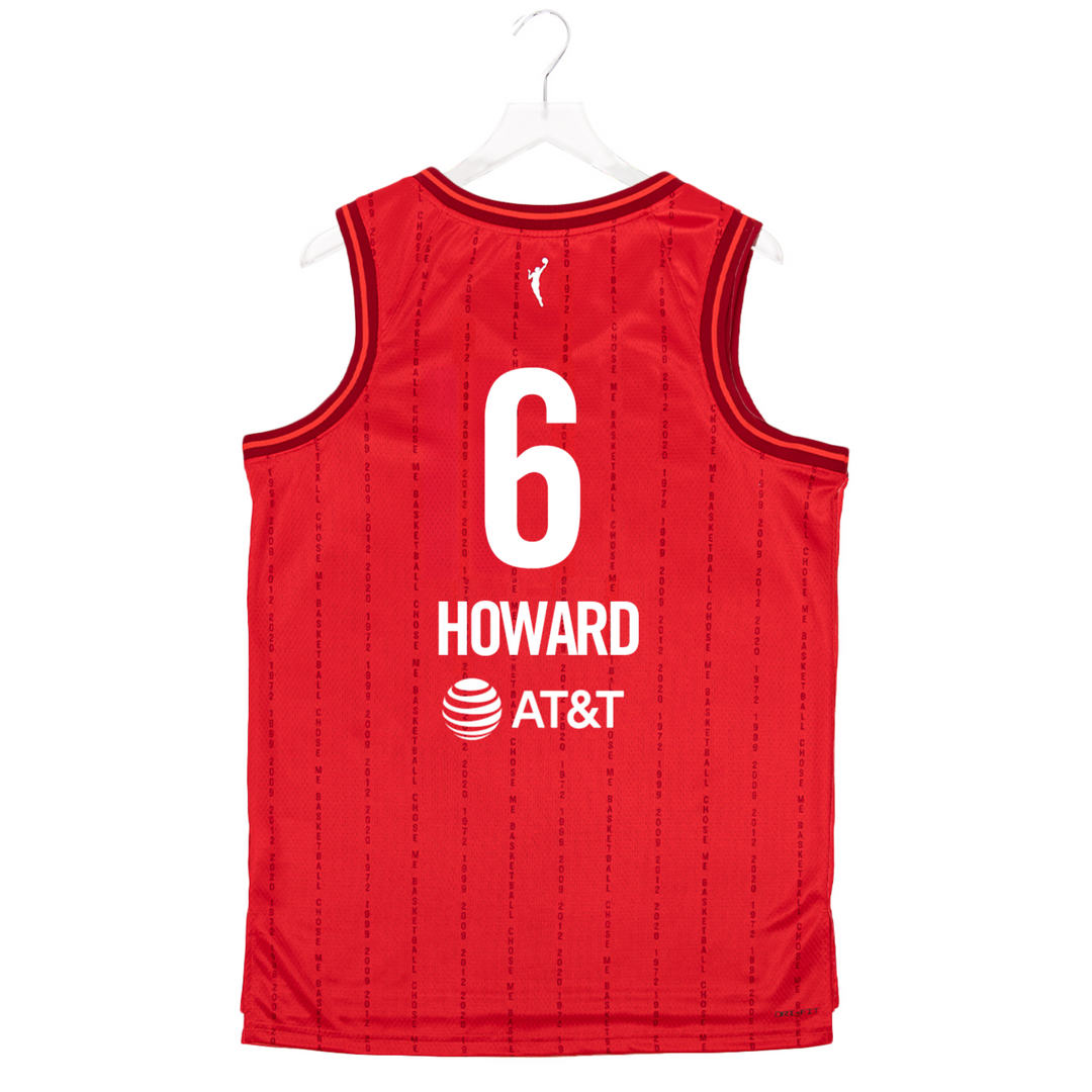 Adult Indiana Fever #6 Natasha Howard Rebel Swingman Jersey in Red by Nike