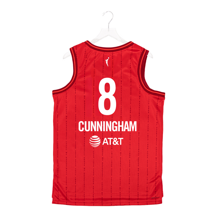 Adult Indiana Fever #8 Sophie Cunningham Rebel Swingman Jersey in Red by Nike