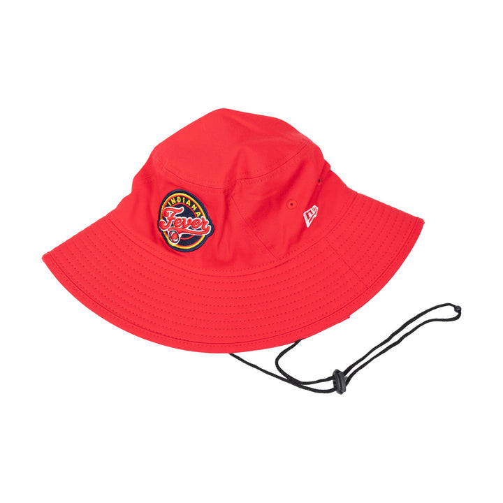 Adult Indiana Fever Primary Logo Bucket Hat in Red by New Era - Front View