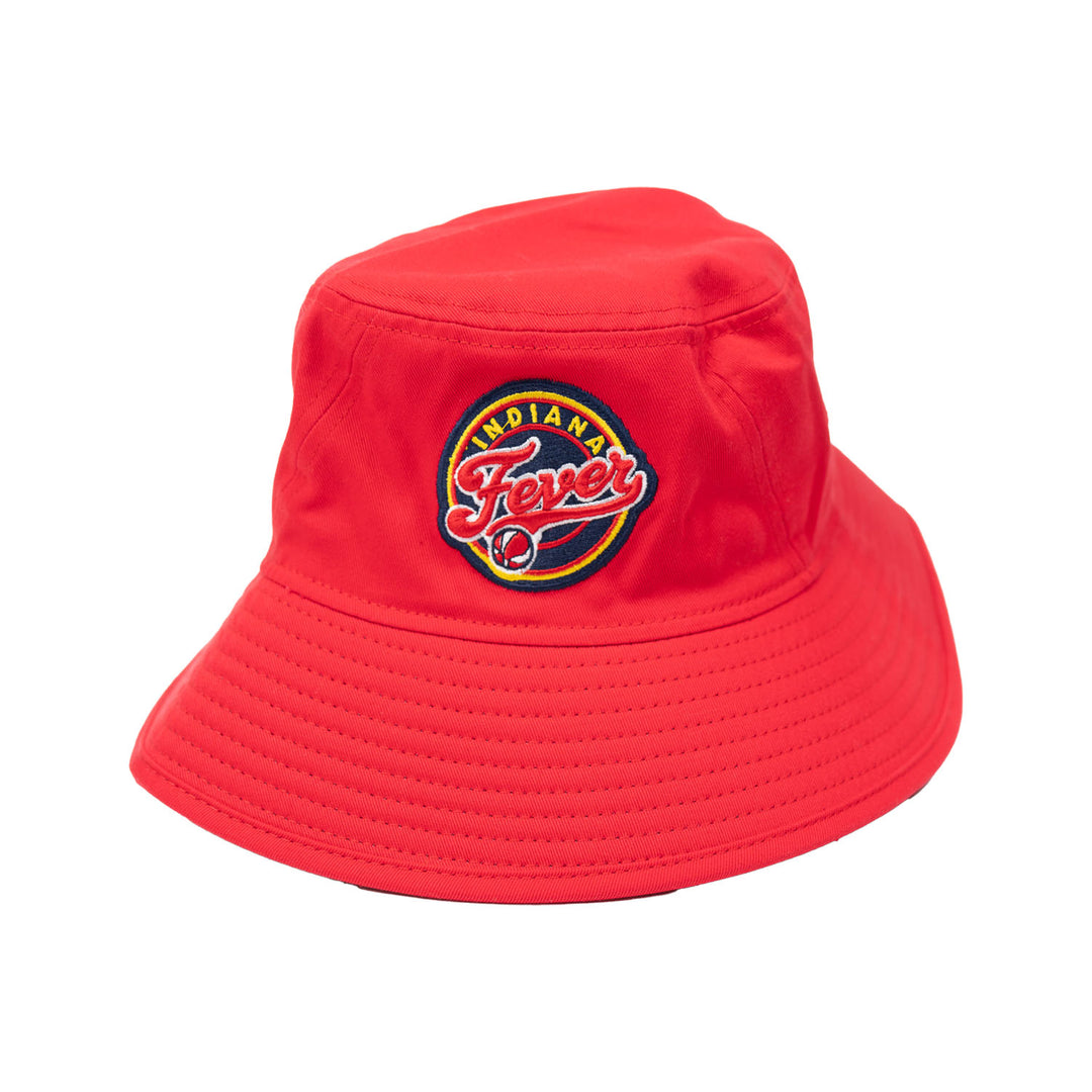 Adult Indiana Fever Primary Logo Bucket Hat in Red by New Era - Front View