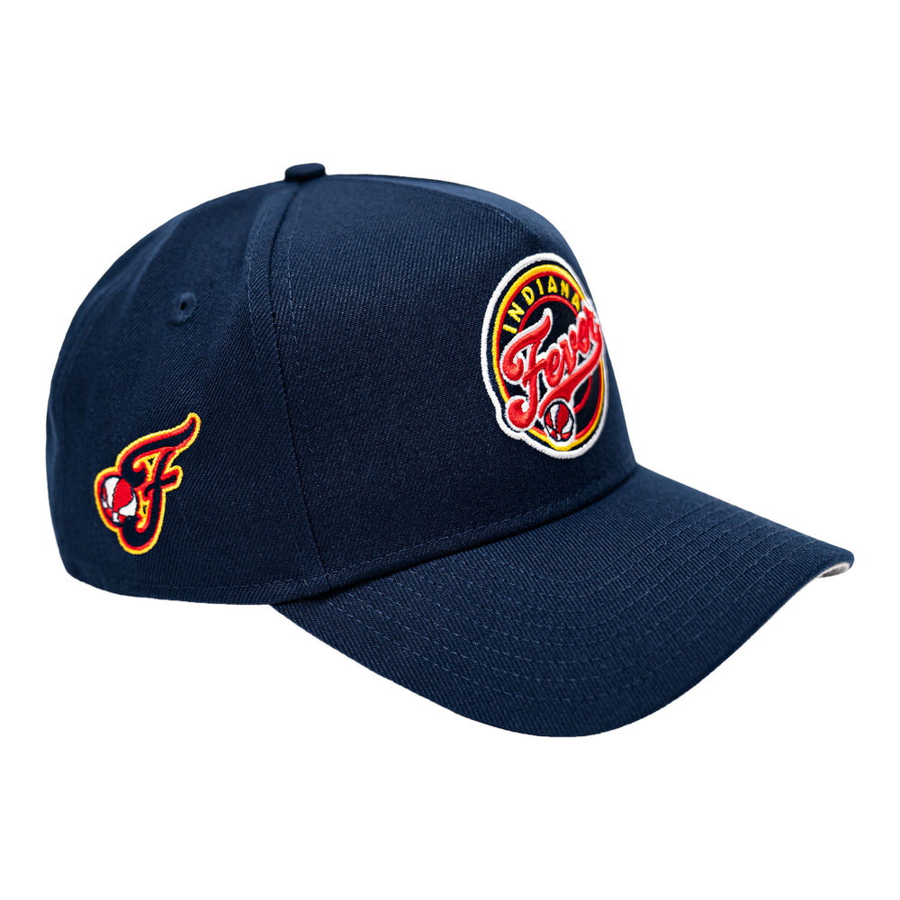 Adult Indiana Fever Primary Logo 9Forty Hat in Navy by New Era - Angled Right Side View