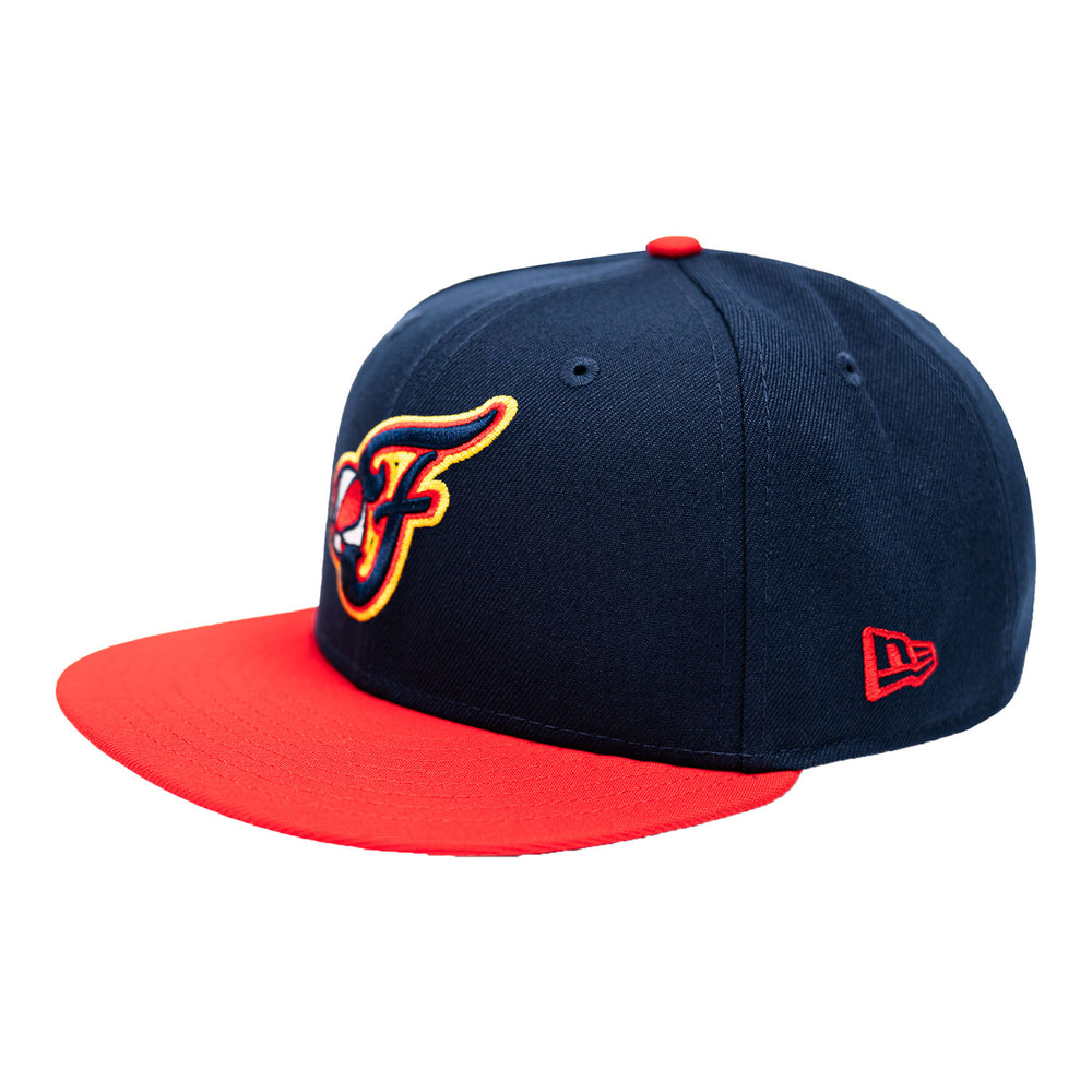 Adult Indiana Fever Secondary Logo 9Fifty Hat in Navy by New Era - Angled Left Side View