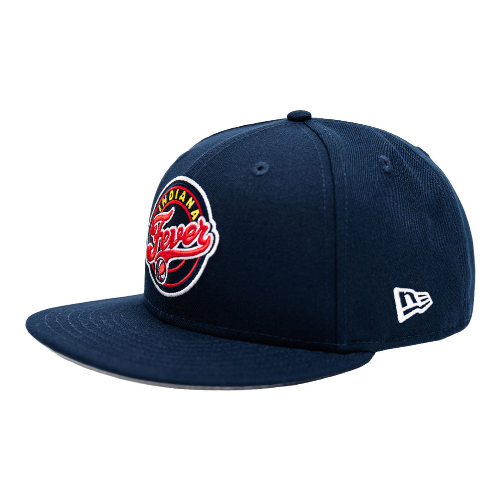 Adult Indiana Fever Primary Logo 9Fifty Hat in Navy by New Era - Angled Left Side View