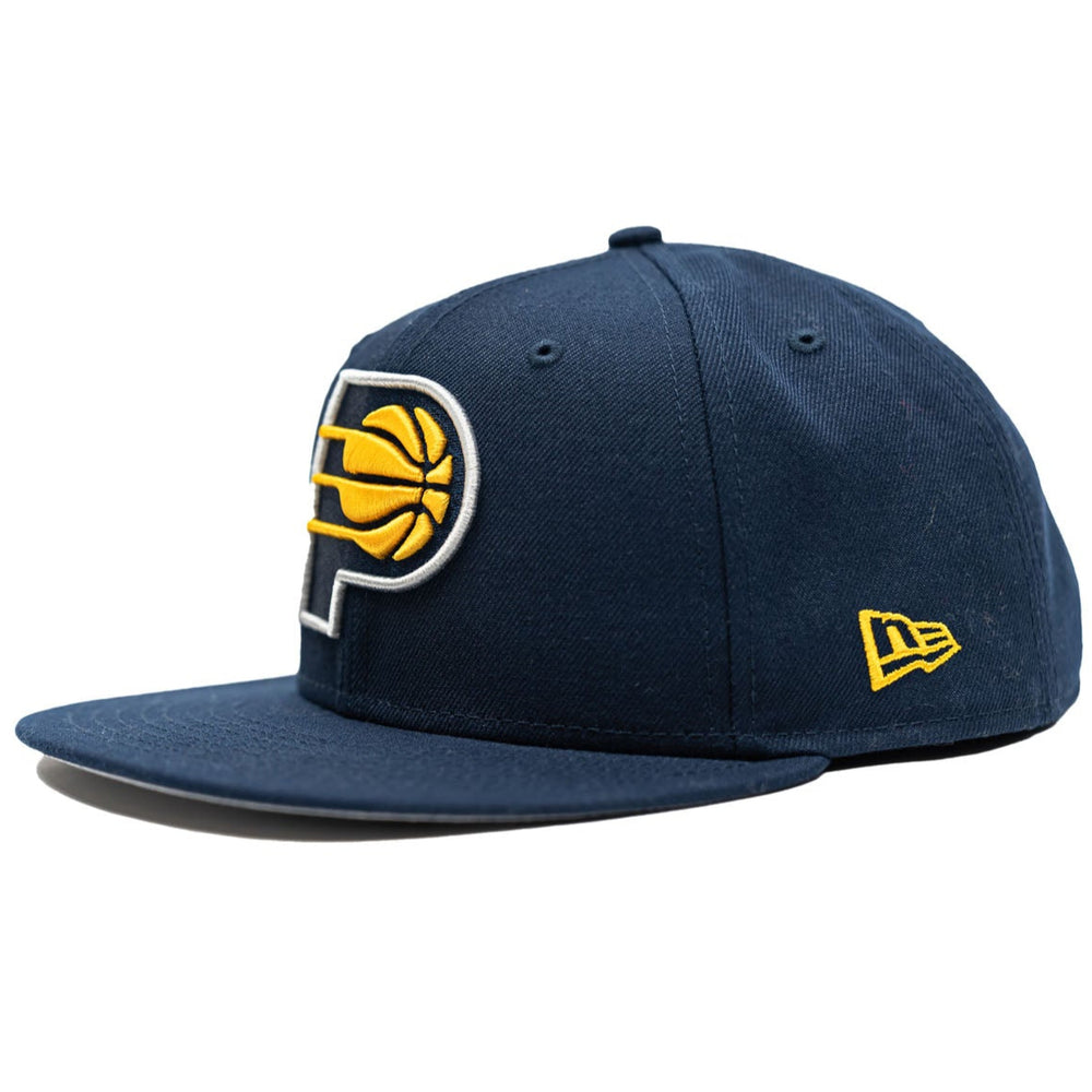 Adult Indiana Pacers Primary Logo 9Fifty Hat in Navy by New Era - Angled Left Side View