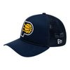 Adult Indiana Pacers Primary Logo 9Forty AF Trucker Hat in Navy by New Era