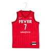 Youth Indiana Fever #7 Aliyah Boston Rebel Swingman Jersey in Red by Nike - Front View