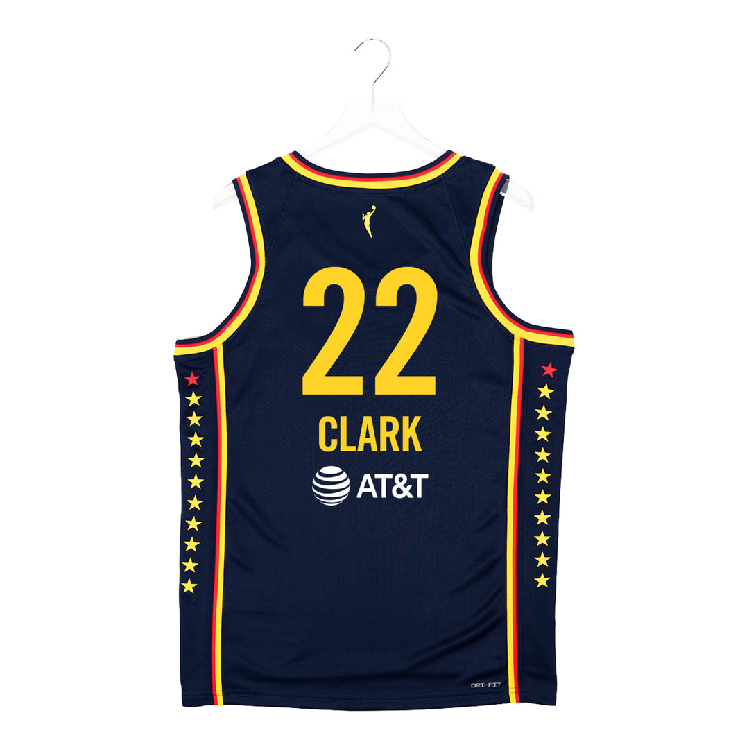 Adult Indiana Fever #22 Caitlin Clark Explorer Swingman Jersey in Navy by Nike - Back View