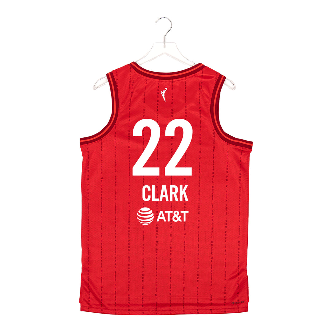 Adult Indiana Fever #22 Caitlin Clark Rebel Swingman Jersey in Red by Nike - Back View