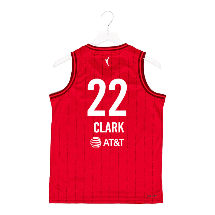 Youth Indiana Fever #22 Caitlin Clark Rebel Swingman Jersey in Red by Nike - Back View