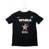 Youth Indiana Fever Kelsey Mitchell #0 2024 WNBA All-Star Game Name and Number T-shirt in Black by Nike