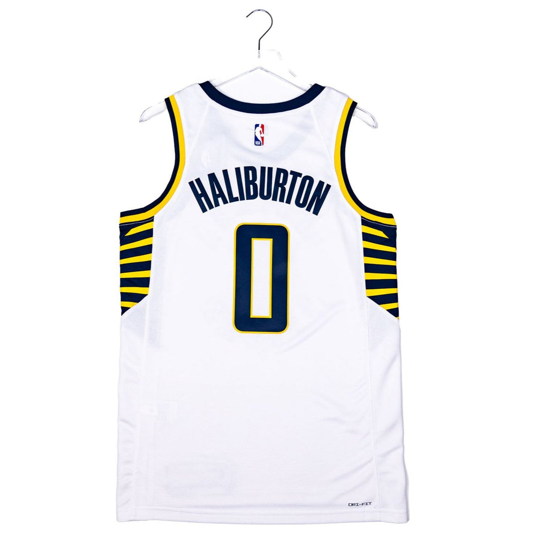 Adult Indiana Pacers Association #0 Tyrese Haliburton Swingman Jersey by Nike - Back View