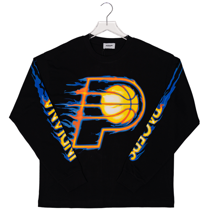 Adult Indiana Pacers Chrome Flame Long-sleeve Shirt in Black by Authmade