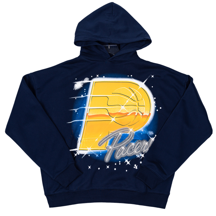 Adult Indiana Pacers Chrome Logo Hooded Sweatshirt in Navy by Authmade