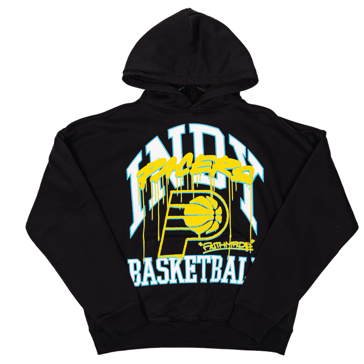 Adult Indiana Pacers 24-25' CITY EDITION Drip Hooded Fleece in Black by Authmade