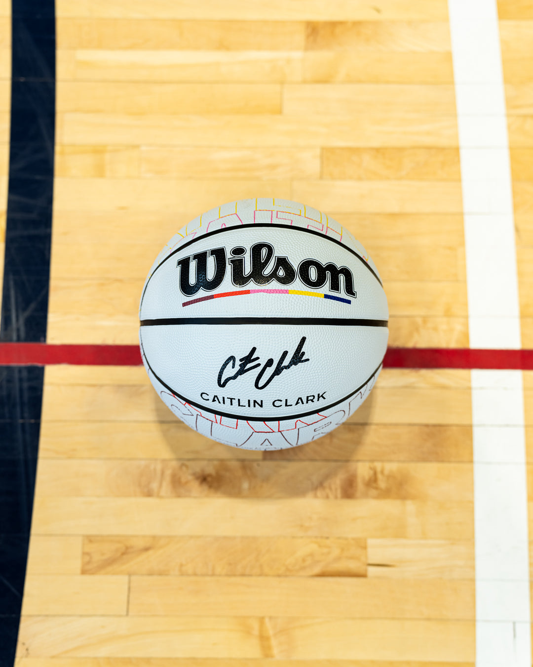 Indiana Fever Caitlin Clark #22 Make Your Mark Full-Size Basketball in White by Wilson