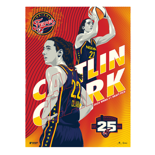 Indiana Fever Caitlin Clark Season 1 Limited Edition Poster in Navy by Uncanny Brands