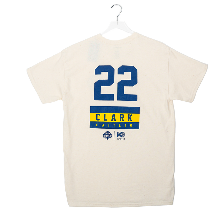 Adult Indiana Fever #22 Caitlin Clark ID T-shirt in Natural by Kur8ted