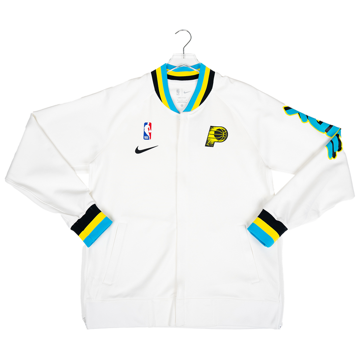 Adult Indiana Pacers 24-25' CITY EDITION Showtime Jacket in White by Nike