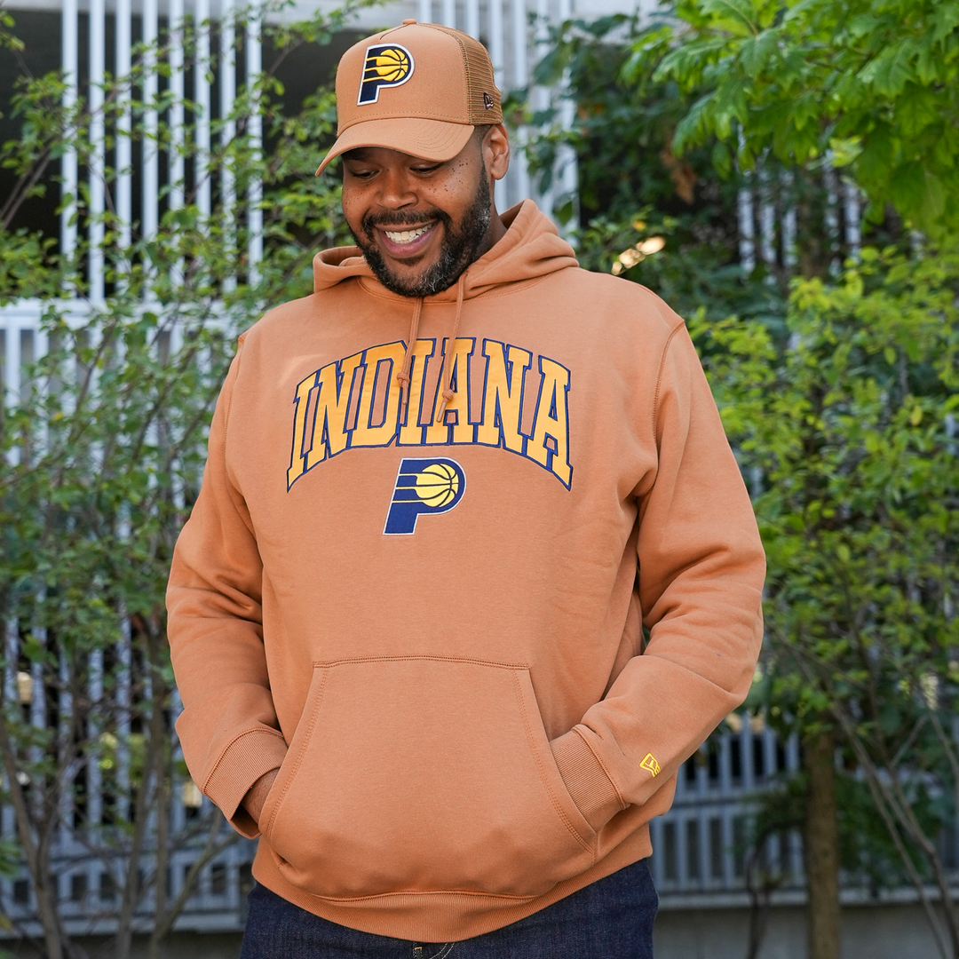 Adult Indiana Pacers Color Pack Hooded Sweatshirt in Tan by New Era