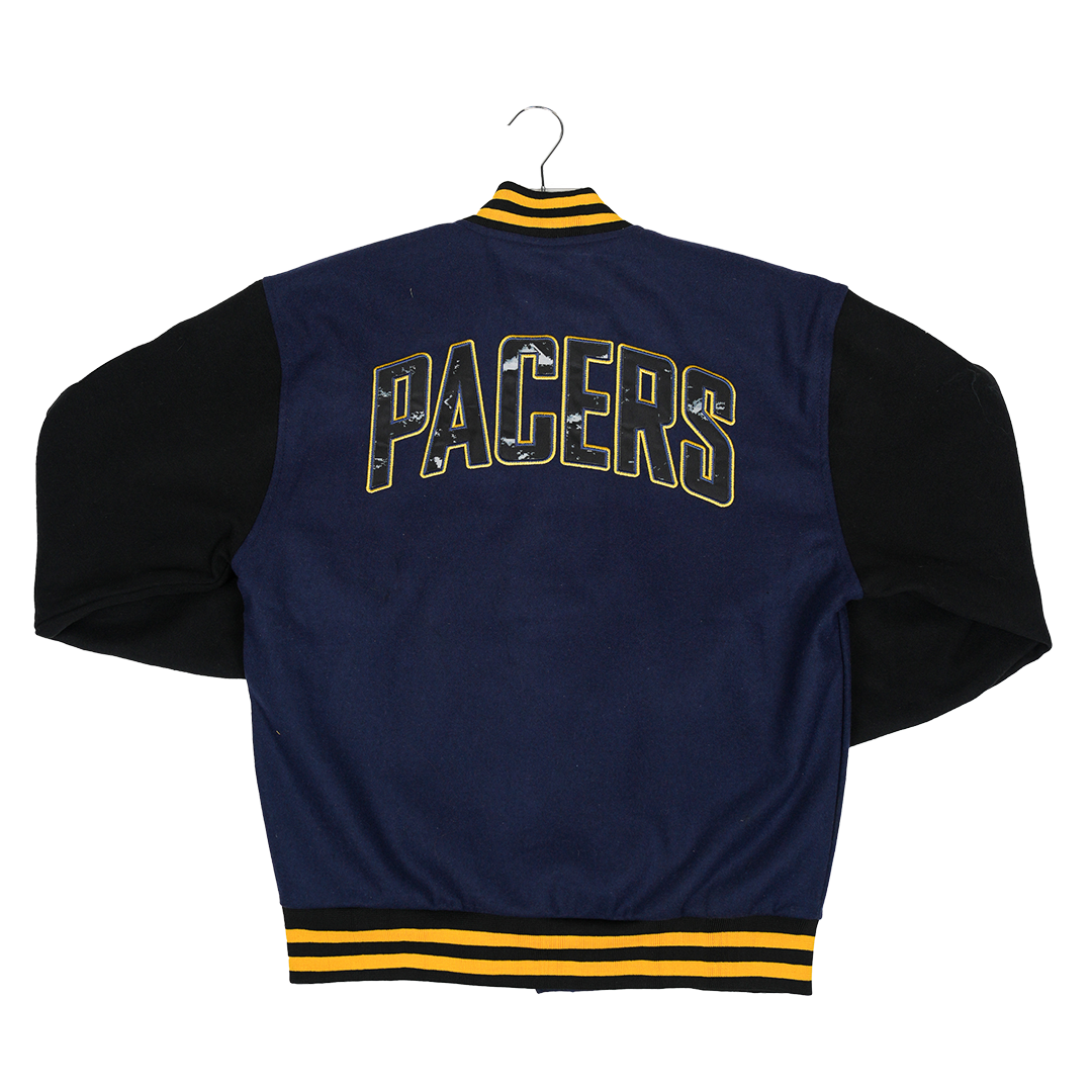 Adult Indiana Pacers Black History Month Varsity Jacket in Black by FISLL