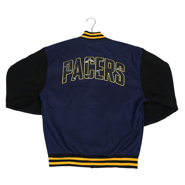 Adult Indiana Pacers Black History Month Varsity Jacket in Black by FISLL