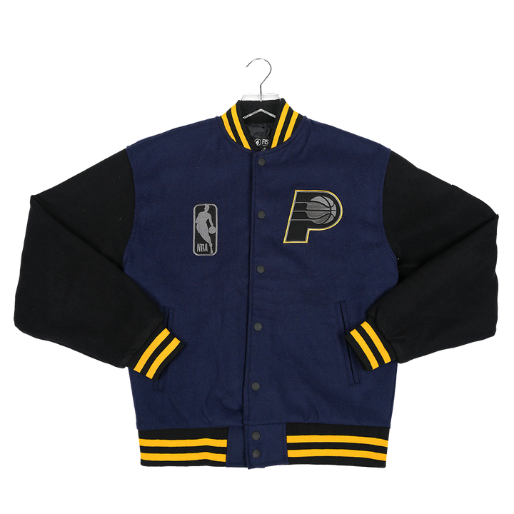 Adult Indiana Pacers Black History Month Varsity Jacket in Black by FISLL