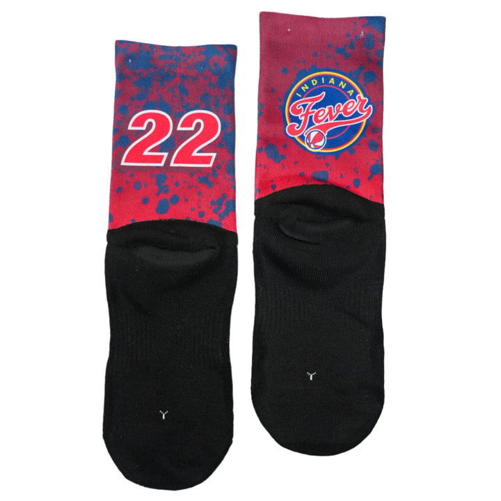 Youth Indiana Fever Caitlin Clark #22 Road Warrior Crew Sock by For Bare Feet