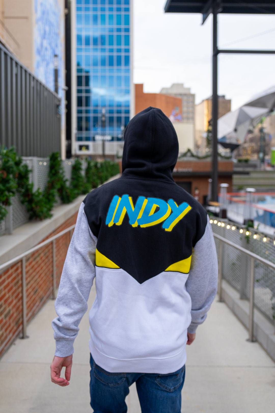 Adult Indiana Pacers 24-25' CITY EDITION Main Point Hooded Sweatshirt in White by UNK