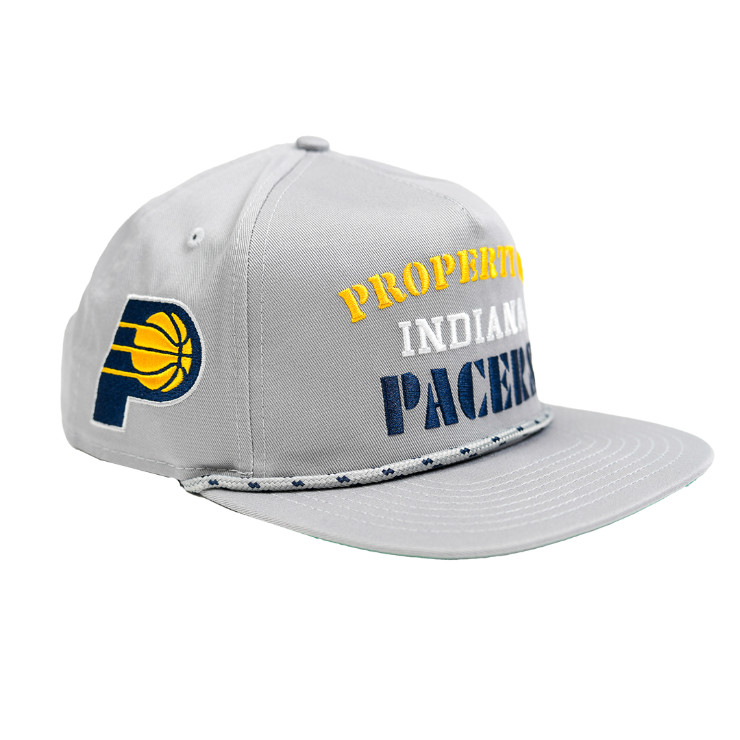 Adult Indiana Pacers Vintage Golfer Hat in Grey by New Era