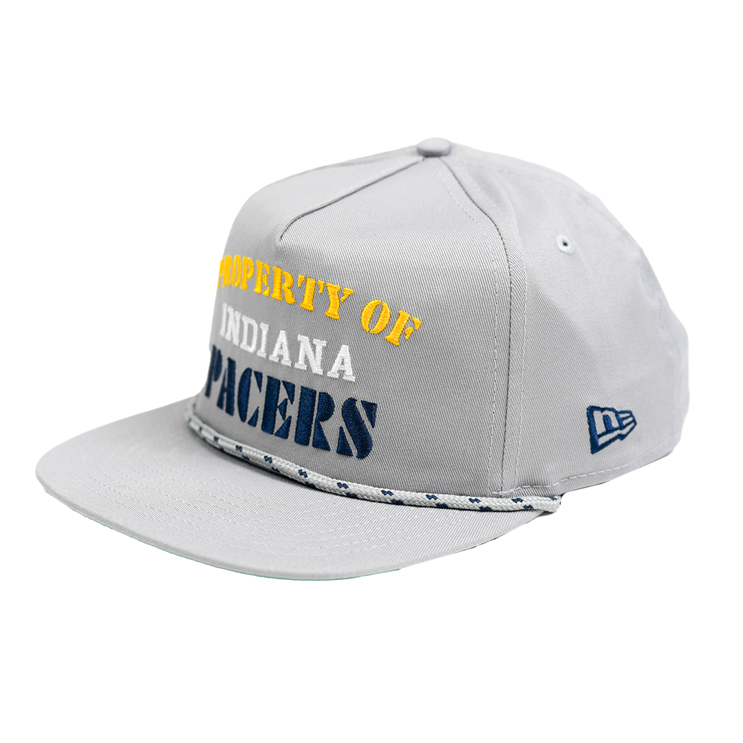 Adult Indiana Pacers Vintage Golfer Hat in Grey by New Era