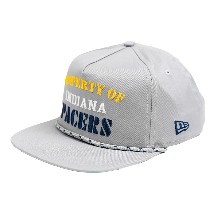 Adult Indiana Pacers Vintage Golfer Hat in Grey by New Era